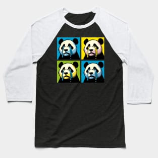 Pop Crying Panda - Funny Panda Art Baseball T-Shirt